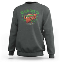Liver Cancer Awareness Transplant Support Sweatshirt Never Give Up Nurse Gift