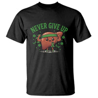 Liver Cancer Awareness Transplant Support T Shirt Never Give Up Nurse Gift