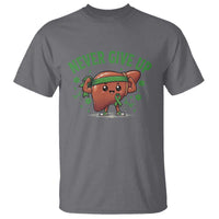 Liver Cancer Awareness Transplant Support T Shirt Never Give Up Nurse Gift