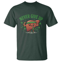 Liver Cancer Awareness Transplant Support T Shirt Never Give Up Nurse Gift