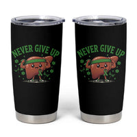 Liver Cancer Awareness Transplant Support Tumbler Cup Never Give Up Nurse Gift