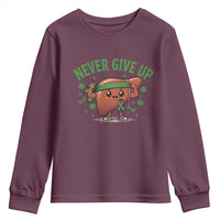 Liver Cancer Awareness Transplant Support Youth Sweatshirt Never Give Up Nurse Gift