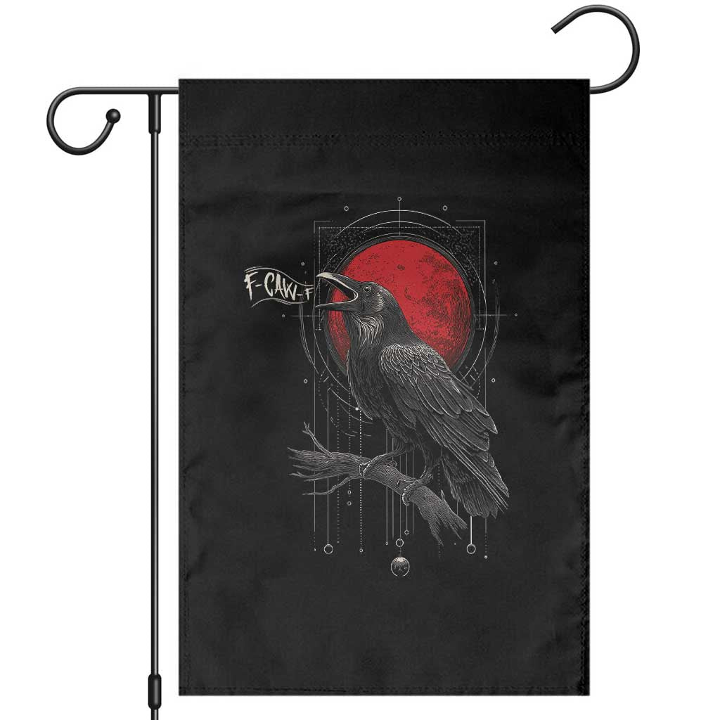 Horror Raven Garden Flag F Caw F Gothic Blood Moon Halloween - Wonder Print Shop