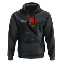 Horror Raven Hoodie F Caw F Gothic Blood Moon Halloween - Wonder Print Shop