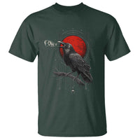 Horror Raven T Shirt F Caw F Gothic Blood Moon Halloween - Wonder Print Shop