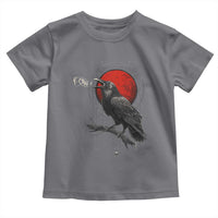 Horror Raven Toddler T Shirt F Caw F Gothic Blood Moon Halloween - Wonder Print Shop