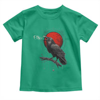 Horror Raven Toddler T Shirt F Caw F Gothic Blood Moon Halloween - Wonder Print Shop