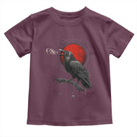 Horror Raven Toddler T Shirt F Caw F Gothic Blood Moon Halloween - Wonder Print Shop