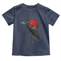 Horror Raven Toddler T Shirt F Caw F Gothic Blood Moon Halloween - Wonder Print Shop