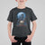 Horror Raven On Skull T Shirt For Kid Full Moon Gothic Art - Wonder Print Shop