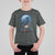 Horror Raven On Skull T Shirt For Kid Full Moon Gothic Art - Wonder Print Shop