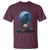 Horror Raven On Skull T Shirt Full Moon Gothic Art - Wonder Print Shop