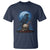 Horror Raven On Skull T Shirt Full Moon Gothic Art - Wonder Print Shop
