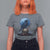 Horror Raven On Skull T Shirt For Women Full Moon Gothic Art - Wonder Print Shop