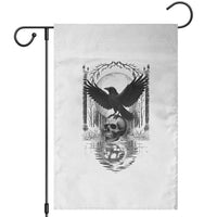 Gothic Raven On Skull With Full Moon Garden Flag - Wonder Print Shop