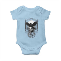 Gothic Raven On Skull With Full Moon Baby Onesie - Wonder Print Shop
