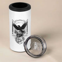 Gothic Raven On Skull With Full Moon 4 in 1 Can Cooler Tumbler