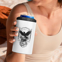 Gothic Raven On Skull With Full Moon 4 in 1 Can Cooler Tumbler