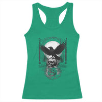 Gothic Raven On Skull With Full Moon Racerback Tank Top - Wonder Print Shop