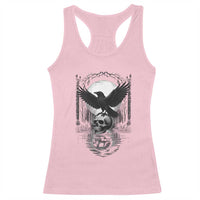 Gothic Raven On Skull With Full Moon Racerback Tank Top - Wonder Print Shop