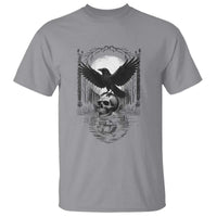 Gothic Raven On Skull With Full Moon T Shirt - Wonder Print Shop