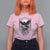 Gothic Raven On Skull With Full Moon T Shirt For Women - Wonder Print Shop