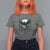 Gothic Raven On Skull With Full Moon T Shirt For Women - Wonder Print Shop