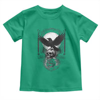 Gothic Raven On Skull With Full Moon Toddler T Shirt - Wonder Print Shop