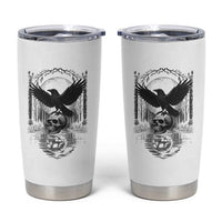 Gothic Raven On Skull With Full Moon Tumbler Cup