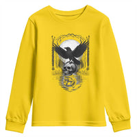 Gothic Raven On Skull With Full Moon Youth Sweatshirt - Wonder Print Shop