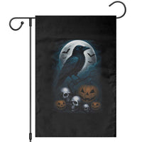 Halloween Gothic Raven Garden Flag Full Moon Horror Art - Wonder Print Shop