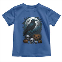 Halloween Gothic Raven Toddler T Shirt Full Moon Horror Art - Wonder Print Shop