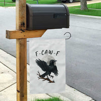 Funny Raven Bird Full Moon Art F Caw F Joke Garden Flag - Wonder Print Shop