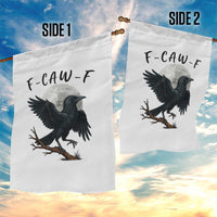 Funny Raven Bird Full Moon Art F Caw F Joke Garden Flag - Wonder Print Shop