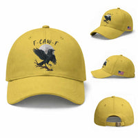 Funny Raven Bird Full Moon Art F Caw F Joke Baseball Cap