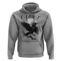 Funny Raven Bird Full Moon Art F Caw F Joke Hoodie - Wonder Print Shop