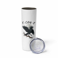 Funny Raven Bird Full Moon Art F Caw F Joke Skinny Tumbler
