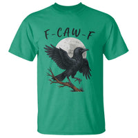Funny Raven Bird Full Moon Art F Caw F Joke T Shirt - Wonder Print Shop