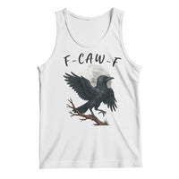 Funny Raven Bird Full Moon Art F Caw F Joke Tank Top - Wonder Print Shop