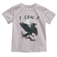 Funny Raven Bird Full Moon Art F Caw F Joke Toddler T Shirt - Wonder Print Shop