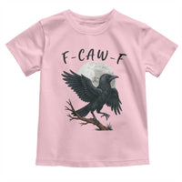 Funny Raven Bird Full Moon Art F Caw F Joke Toddler T Shirt - Wonder Print Shop