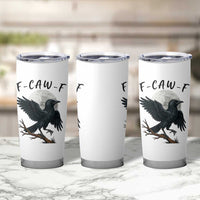 Funny Raven Bird Full Moon Art F Caw F Joke Tumbler Cup