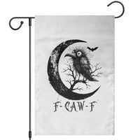 Funny Raven Bird Garden Flag F Caw F Joke Moon Sarcastic Humor Art - Wonder Print Shop