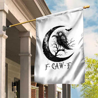 Funny Raven Bird Garden Flag F Caw F Joke Moon Sarcastic Humor Art - Wonder Print Shop