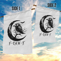 Funny Raven Bird Garden Flag F Caw F Joke Moon Sarcastic Humor Art - Wonder Print Shop