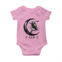 Funny Raven Bird Baby Onesie F Caw F Joke Moon Sarcastic Humor Art - Wonder Print Shop