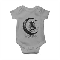 Funny Raven Bird Baby Onesie F Caw F Joke Moon Sarcastic Humor Art - Wonder Print Shop