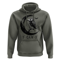 Funny Raven Bird Hoodie F Caw F Joke Moon Sarcastic Humor Art - Wonder Print Shop