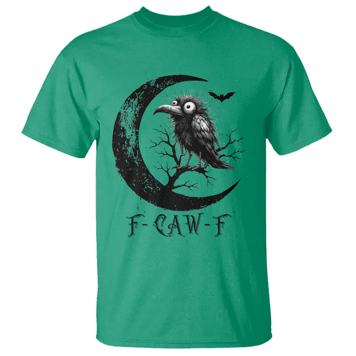 Funny Raven Bird T Shirt F Caw F Joke Moon Sarcastic Humor Art - Wonder Print Shop