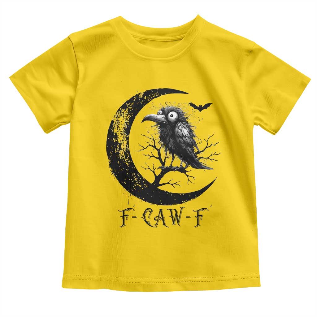 Funny Raven Bird Toddler T Shirt F Caw F Joke Moon Sarcastic Humor Art - Wonder Print Shop